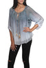 Scandal of Italy ADELE Silk Blouse - Flowing to Blue - Saratoga Saddlery & International Boutiques