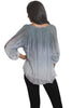 Scandal of Italy ADELE Silk Blouse - Flowing to Blue - Saratoga Saddlery & International Boutiques